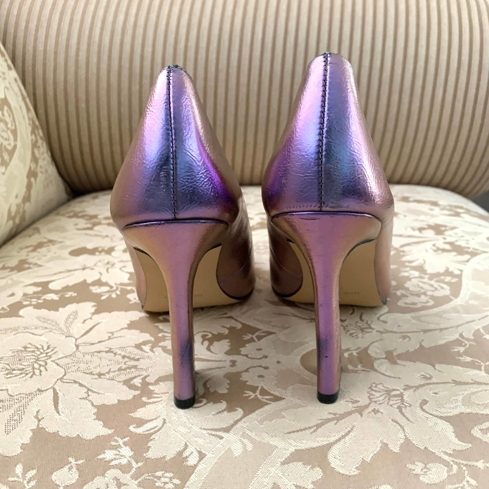NEW Nine West Trendz 3 Pointy Toe Pumps in Purple Iridescent 7 - Picture 8 of 12